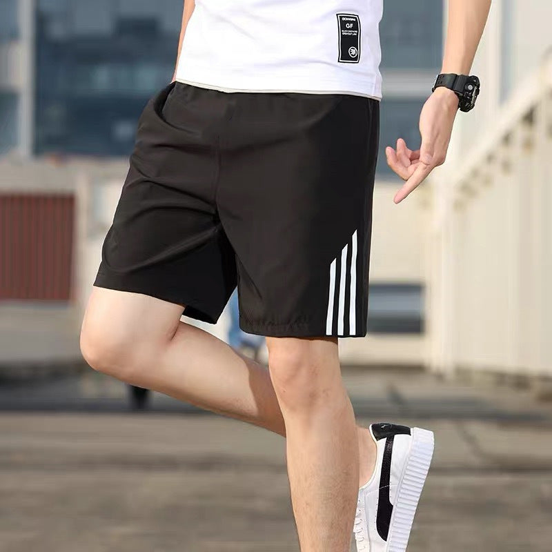 Three-Bar Men's Quick-Dry Fitness Shorts