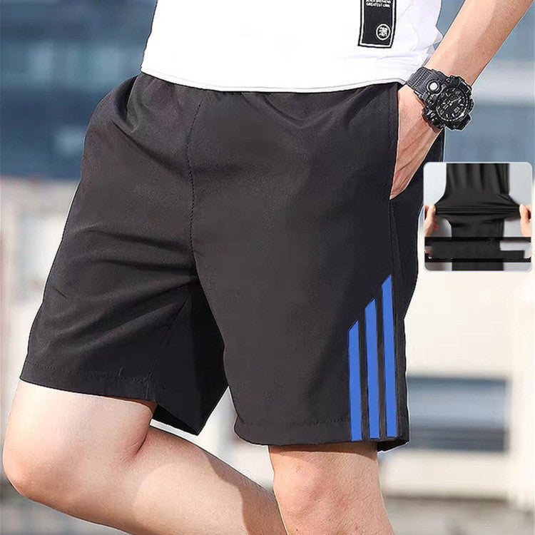 Three-Bar Men's Quick-Dry Fitness Shorts
