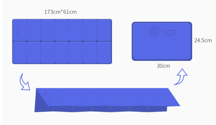 Foldable yoga mat