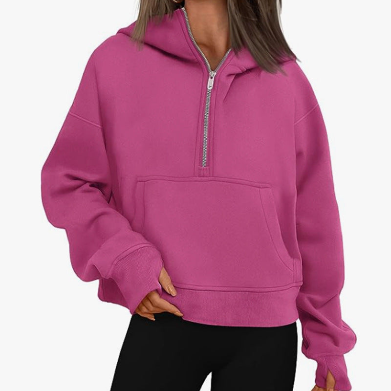Loose Hooded Pullover Sweater