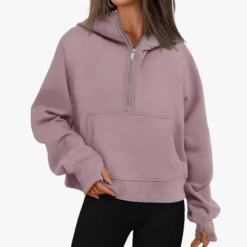 Loose Hooded Pullover Sweater