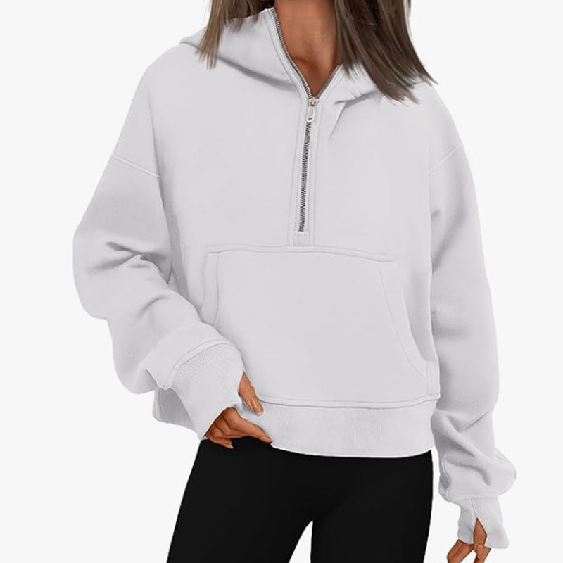 Loose Hooded Pullover Sweater