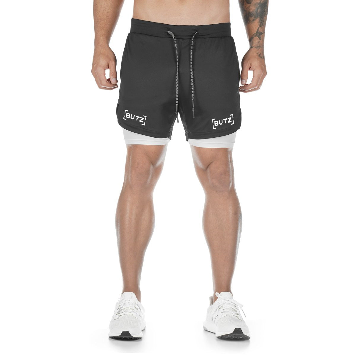 Double-Layer Fitness Shorts for Men
