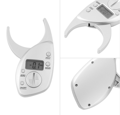 Digital Body Fat Caliper – LCD Display, Zero Calibration & Unit Conversion