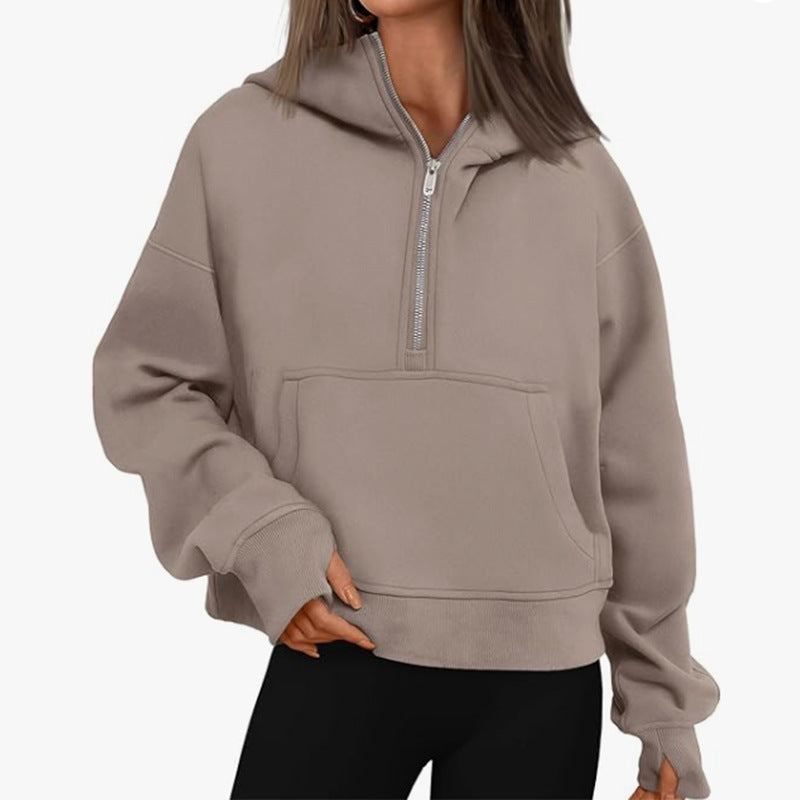 Loose Hooded Pullover Sweater
