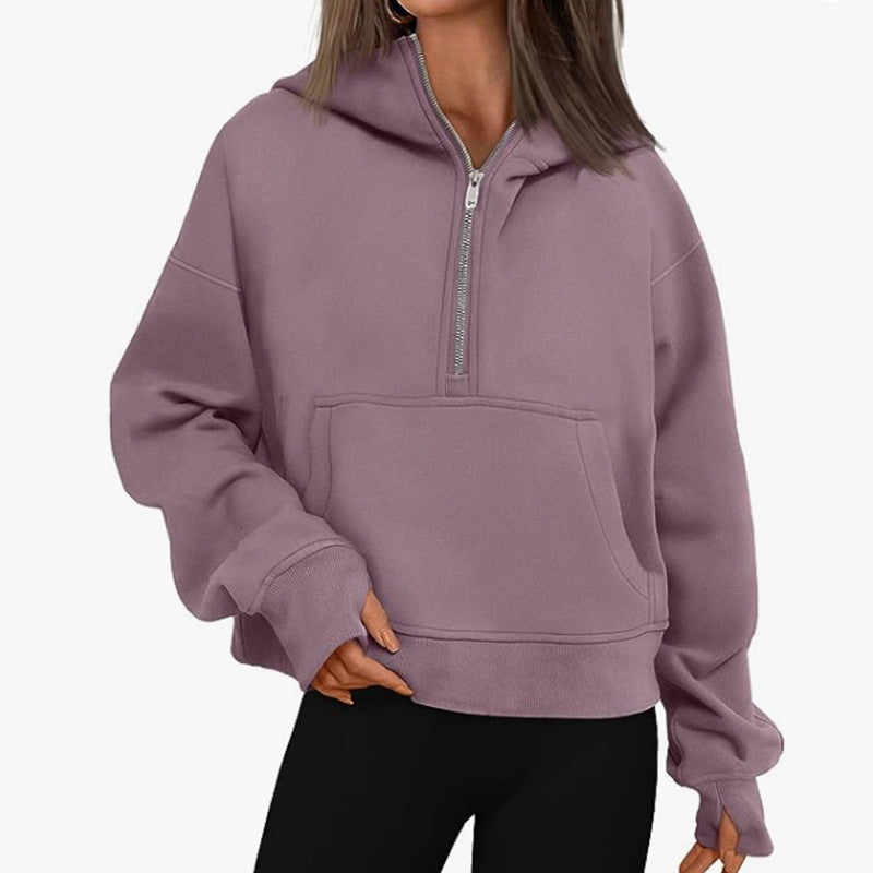 Loose Hooded Pullover Sweater
