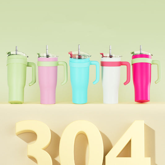 Stainless Steel Vacuum Cup with Straw