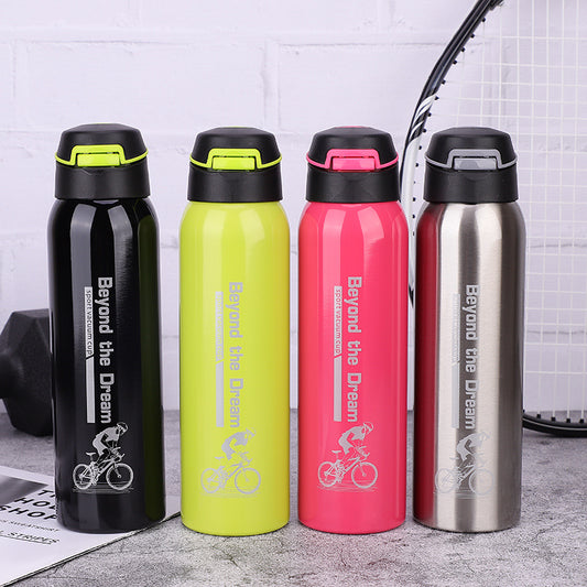 Bike Water Bottle – 500ml Double Stainless Steel Insulated Sports Kettle