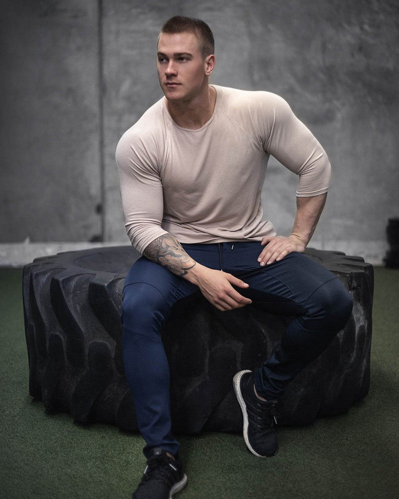 Men's Slim Fit Long Sleeve Gym T-Shirt