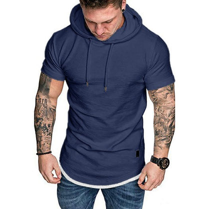 Men's Athletic Short Sleeve Hoodie