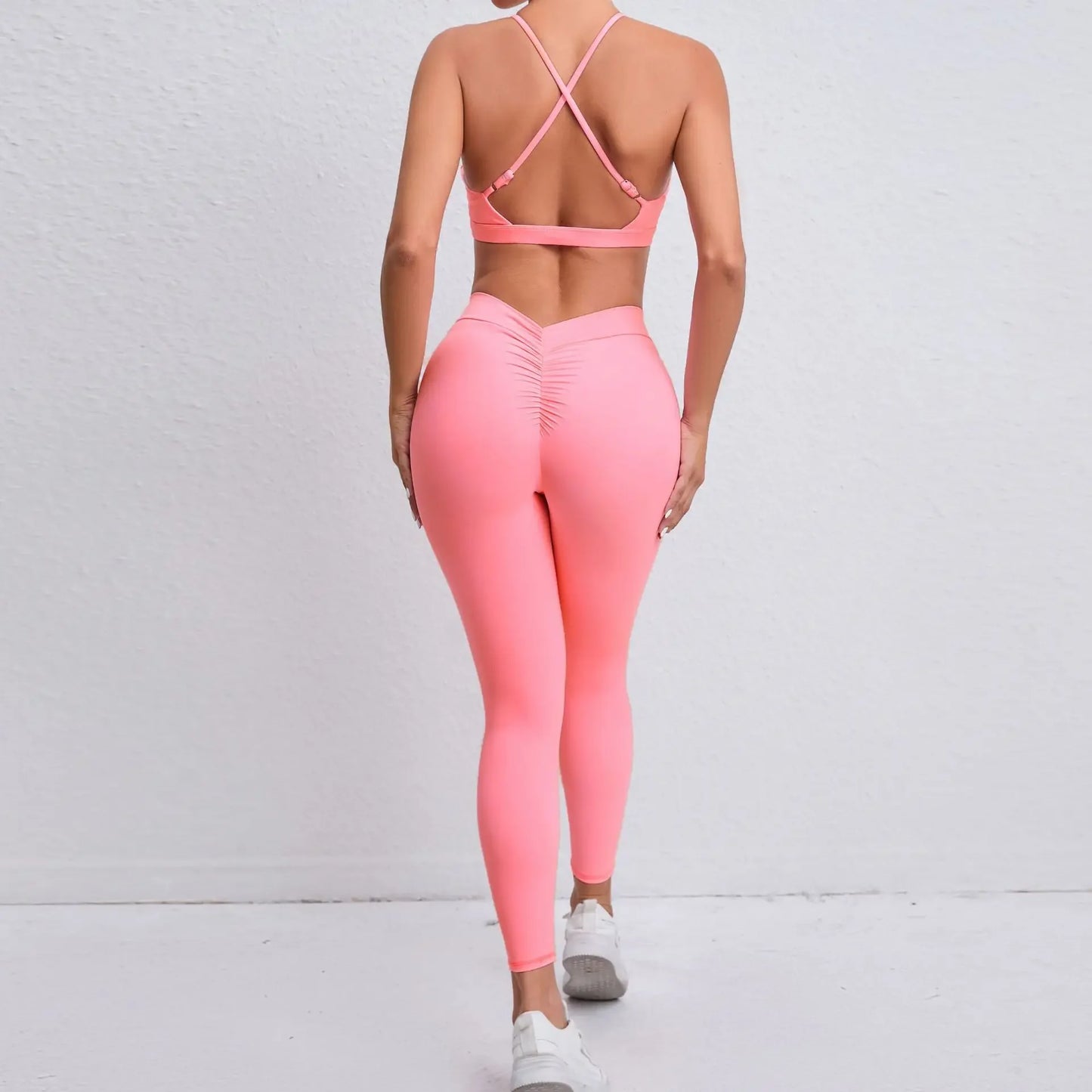 Hip-Lifting Seamless Set with Leggins or Shorts