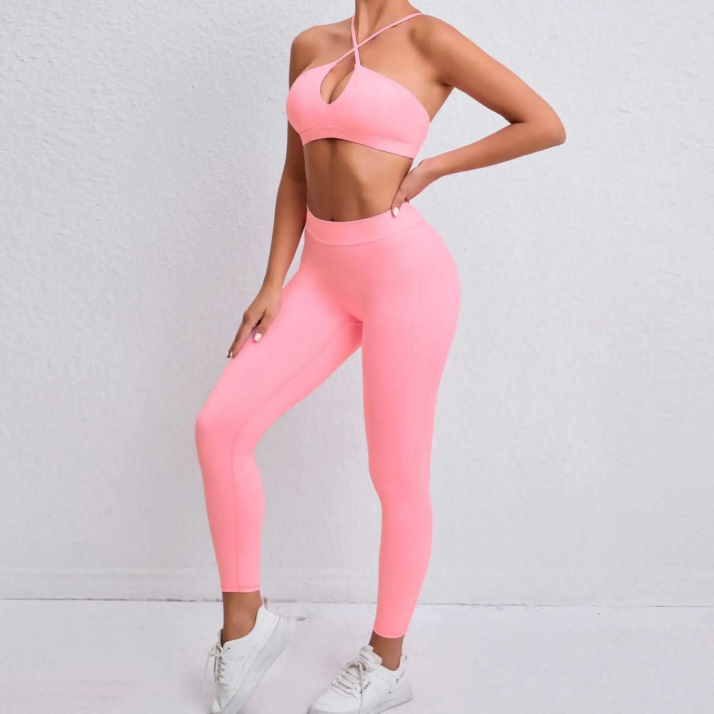 Hip-Lifting Seamless Set with Leggins or Shorts