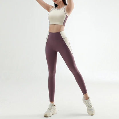 Color Clash Yoga Suit