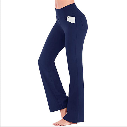 Casual Yoga Pants, Wide Leg High Waist