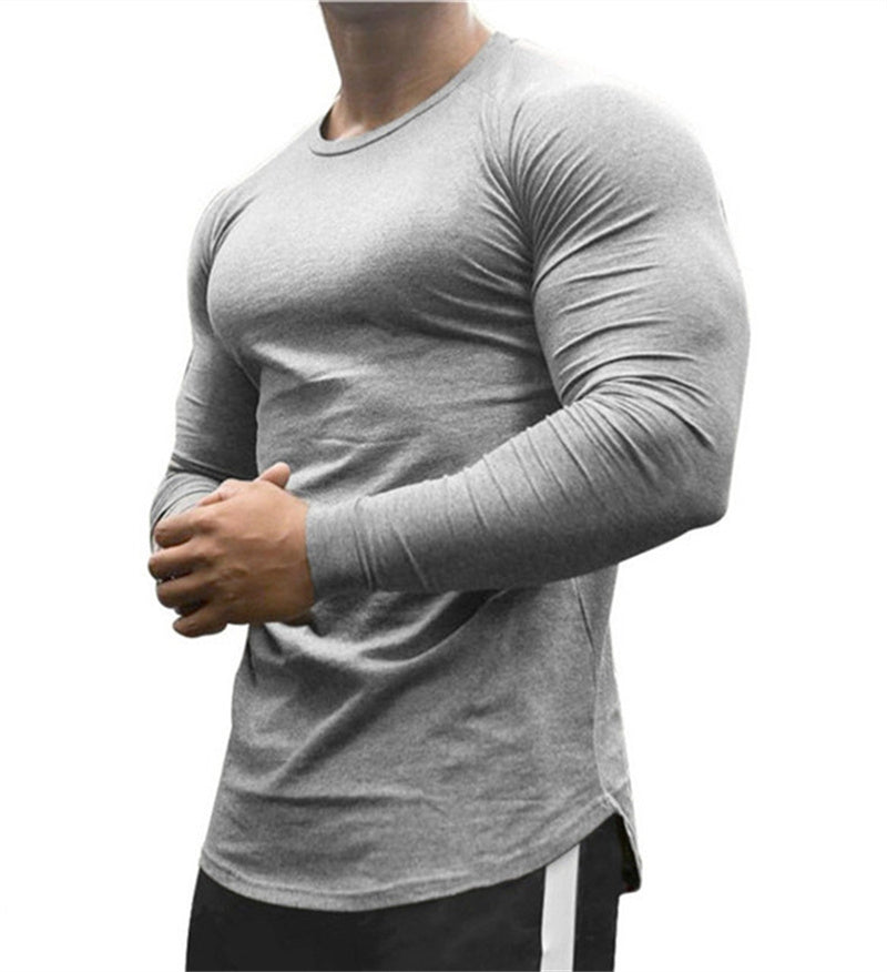 Men's Slim Fit Long Sleeve Gym T-Shirt