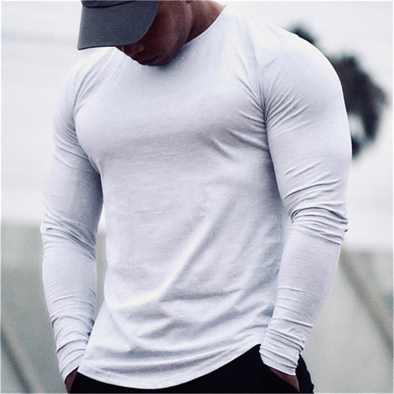 Men's Slim Fit Long Sleeve Gym T-Shirt