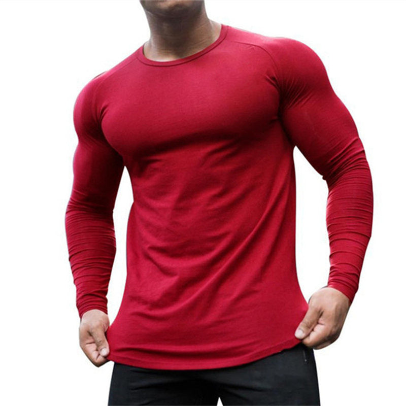 Men's Slim Fit Long Sleeve Gym T-Shirt